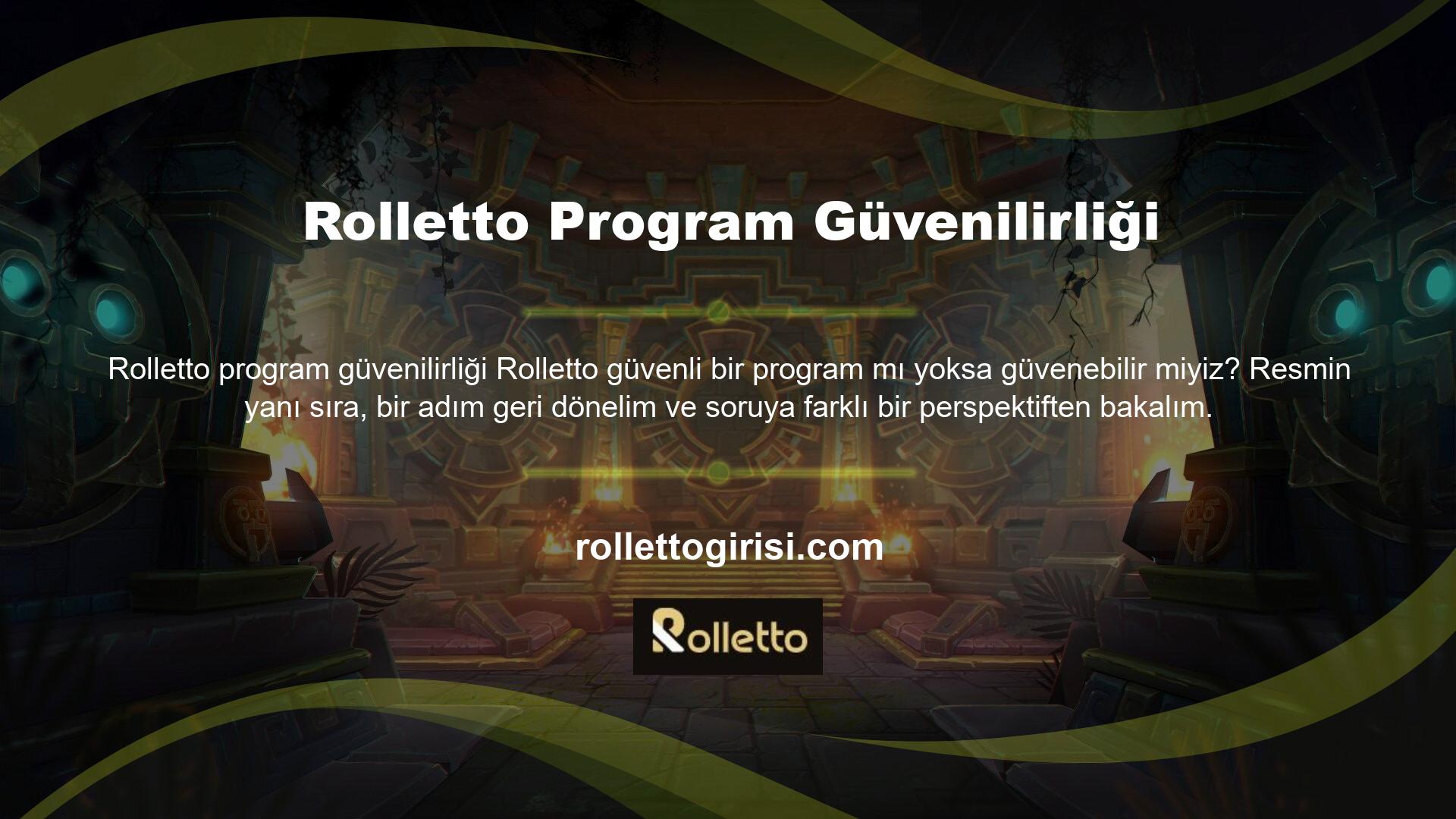 Rolletto bir güvenlik programı kullanıyor mu? Hassas bilgileri korumak için güçlü güvenlik önlemlerine sahip olduklarını söyleyebilirsiniz